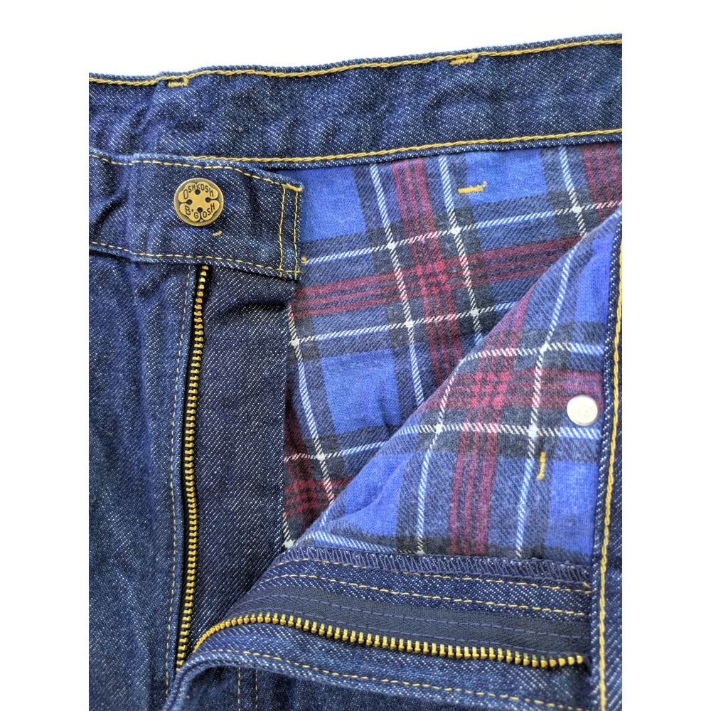 OshKosh Bgosh Mens Flannel Lined Jeans Dark Wash Straight Leg 36x32 466-1025